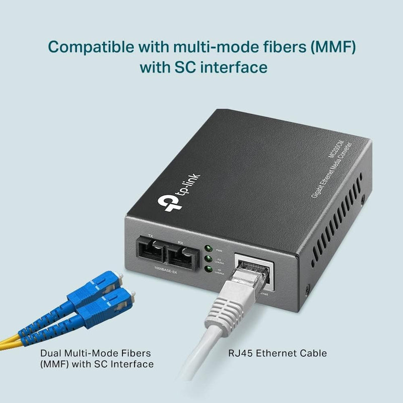 TP-Link MC200CM 10/100/1000 Mbps RJ45 to 1000 Mbps Multi-mode SC Fiber Converter (TP-NE-MC200CM)