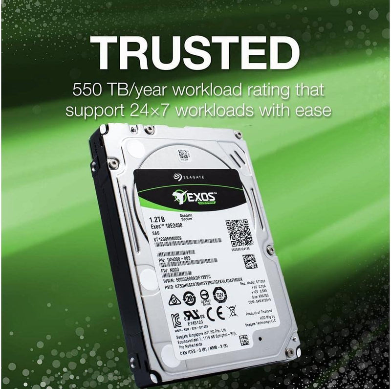 Seagate 1.2TB Exos 10E2400 ST1200MM0009 Enterprise 2.5" SAS 12Gb/s 10000rpm 256MB Cache HDD