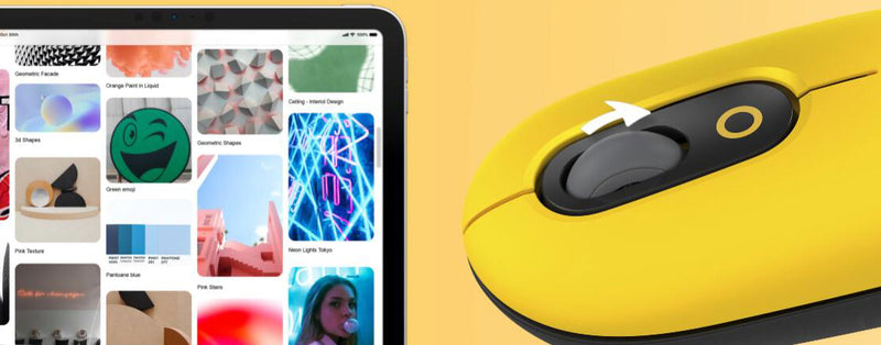 Logitech POP Wireless Mouse with Emoji Button Function - Blast Yellow Sunshine Yellow 910-006514 Original licensed product 