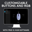 Logitech G203 Lightsync Gaming Mouse 6 鍵遊戲滑鼠 - Lilac 紫丁香色 910-005851 原裝行貨