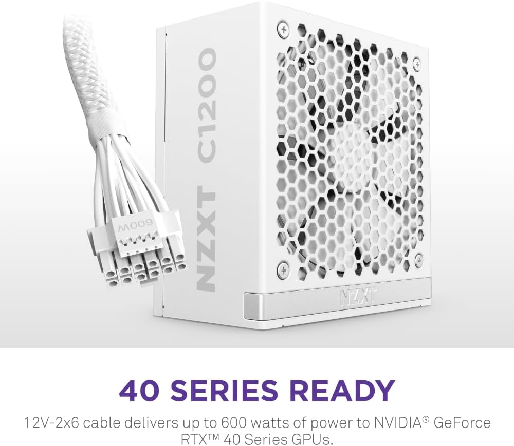 NZXT 1200W C1200 Gold White 白色, 80 PLUS Gold, ATX 3.1, Full