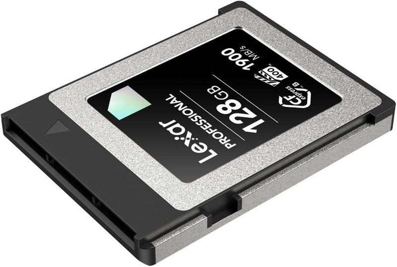 Lexar® DIAMOND SERIES 128GB PROFESSIONAL CFexpress™ TYPE B CARD (up to 1900MB/s read, 1700MB/s write) LCXEXDM128G-RNENG
