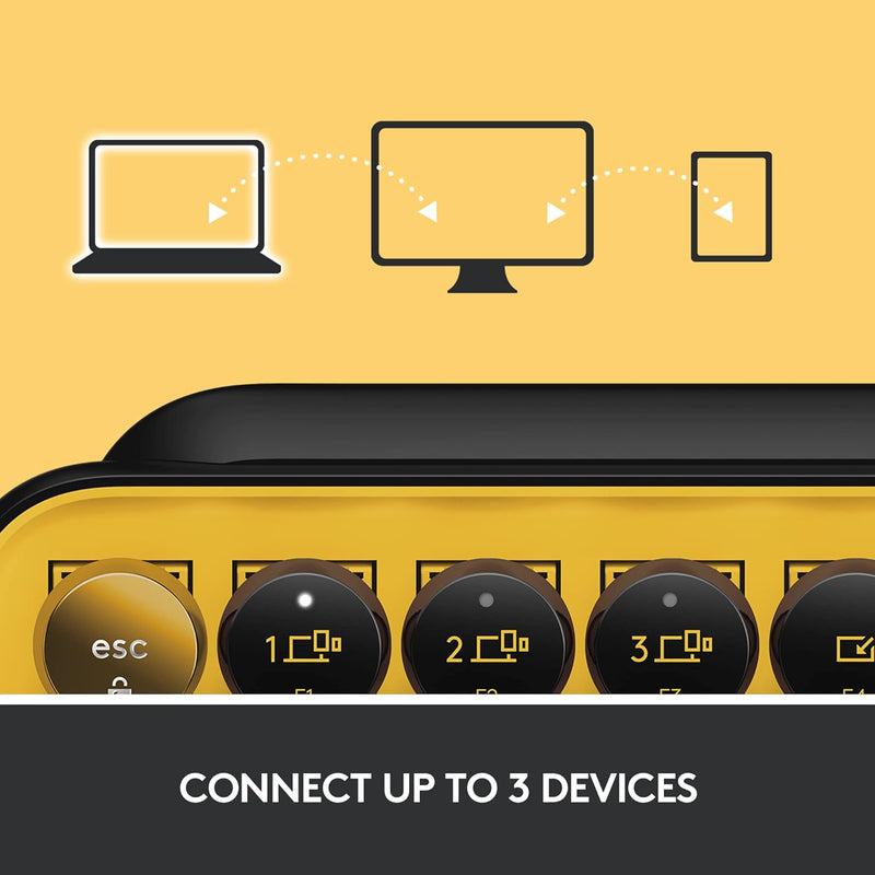 Logitech POP KEYS 無線藍牙機械鍵盤 - Blast Yellow 陽光黃 920-010577 原裝行貨