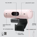 Logitech Brio 500 Full HD 1080p 網路攝影機 - Rose Pink 玫瑰粉色 960-001433 原裝行貨