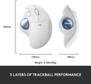 Logitech Ergo M575. Trackball Mouse 無線軌跡球滑鼠 - White 白色 910-005981 原裝行貨