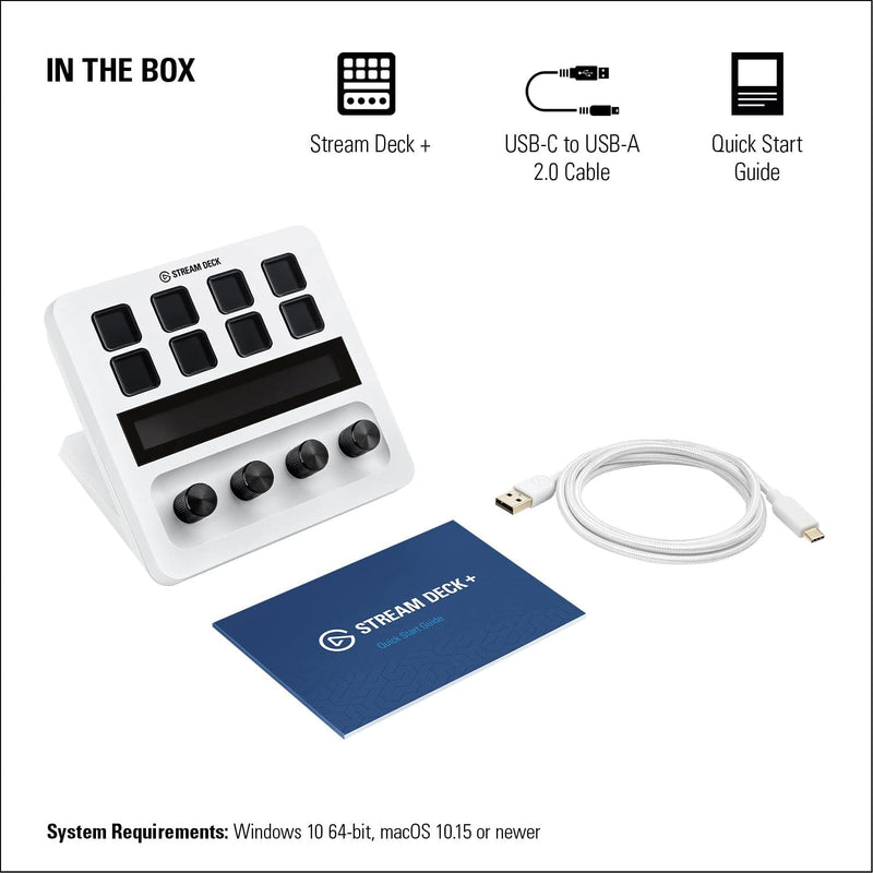 [Elgato New Year Promotion] Elgato Stream Deck+ White white live broadcast console (CO-EL-STREAM-DECK+-W) 