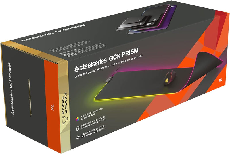 SteelSeries QcK Prism Cloth RGB Cloth Mouse Pad - XL (63826)
