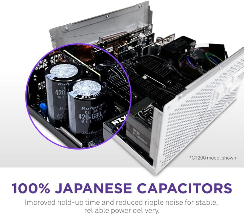 NZXT 850W C850 Gold Matte White 白色 ATX3.1 80Plus Gold Full Modular Power Supply (PA-8G2BW-UK)