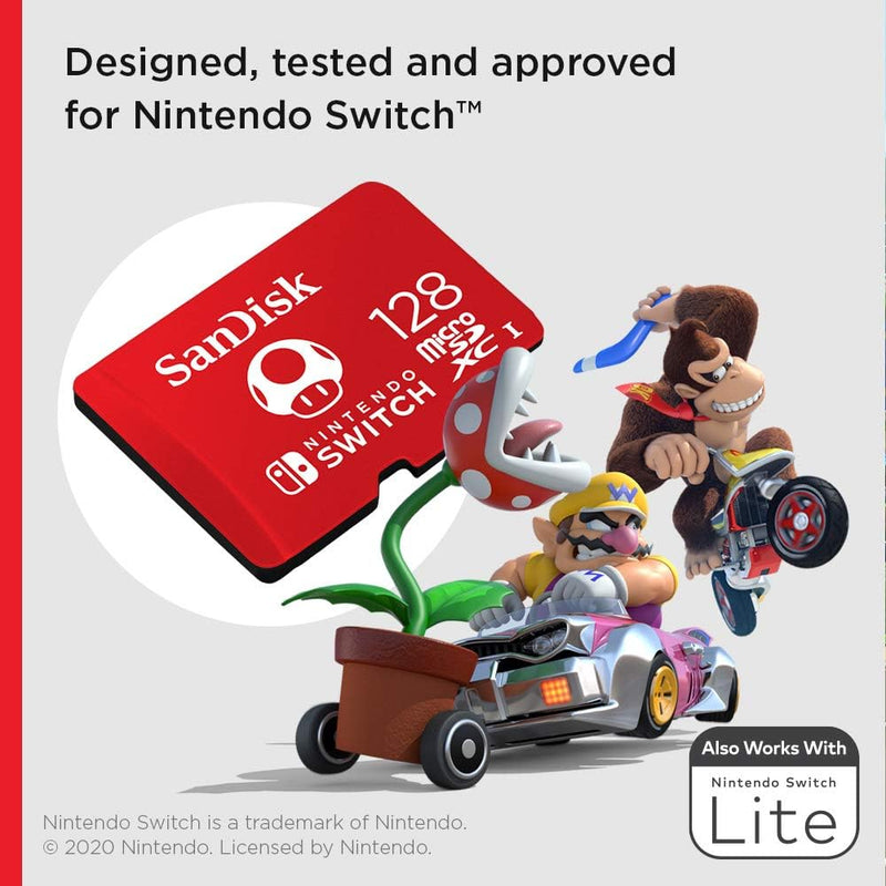 SanDisk 128GB for Nintendo Switch 100MB/s(R) 90MB/s(W) SDSQXAO-128G-GNCZN 772-4437