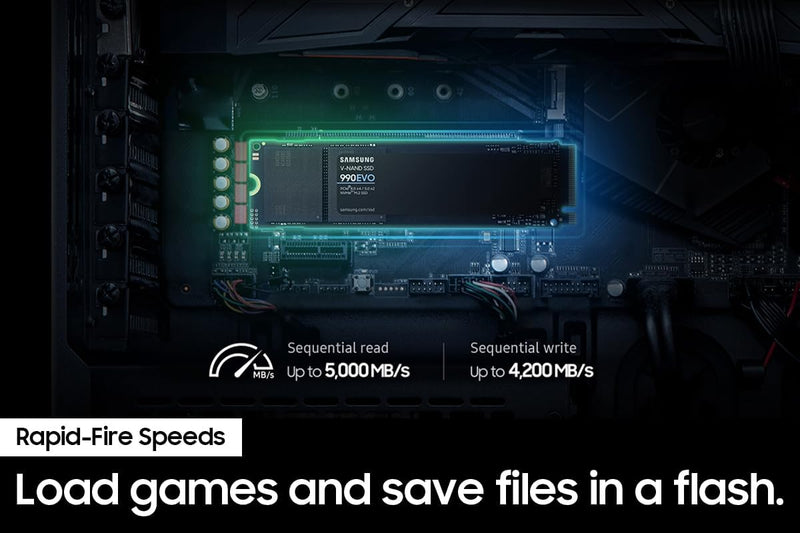 Samsung 1TB 990 EVO MZ-V9E1T0BW M.2 2280 PCIe 4.0 x4 / 5.0 x2 NVMe 2.0 SSD