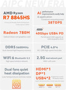 FIREBAT A8 (16G+512G SYSTEM) Mini PC (AMD Ryzen 7 8745HS / 16GB DDR5 Ram / 512GB SSD / Windows 11 Pro) CS-FA8