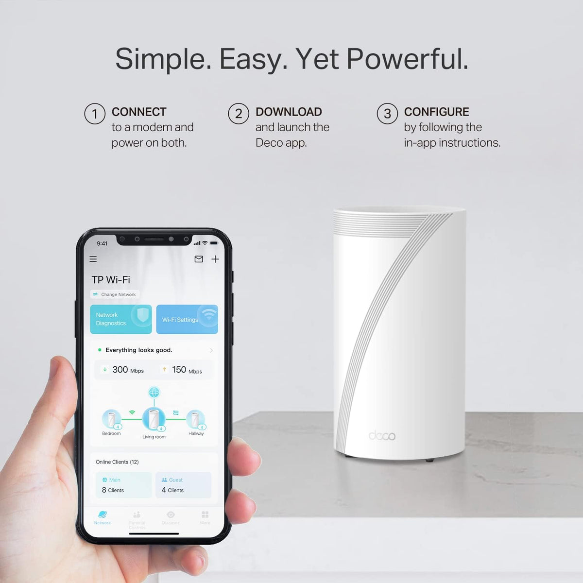 TP-Link Deco BE85 BE22000 Tri Band Whole Home Mesh WiFi 7 System 