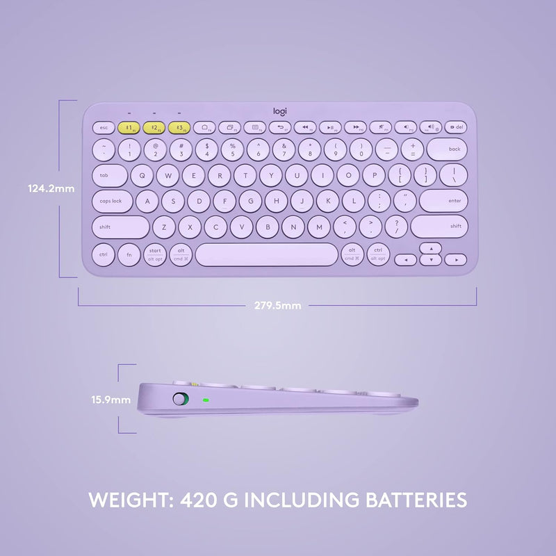 Logitech K380 跨平台藍牙鍵盤 (English Version) - Xingmu Zi 星暮紫色 920-011146 原裝行貨