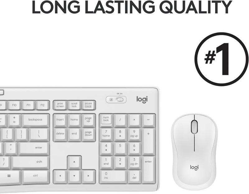 Logitech MK295 Silent Wireless Combo (English Version) - White 白色 920-009834 原裝行貨