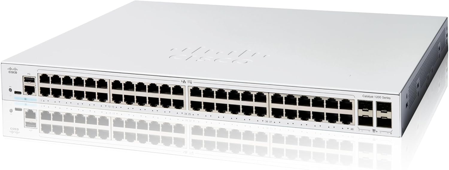 Cisco Catalyst 1200 48-Port Gigabit Ethernet + 4xSFP Smart Managed Swi