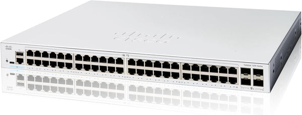Cisco Catalyst 1200 48-Port Gigabit Ethernet + 4xSFP Smart Managed Switch (C1200-48T-4G-UK/NE-1248T4G)