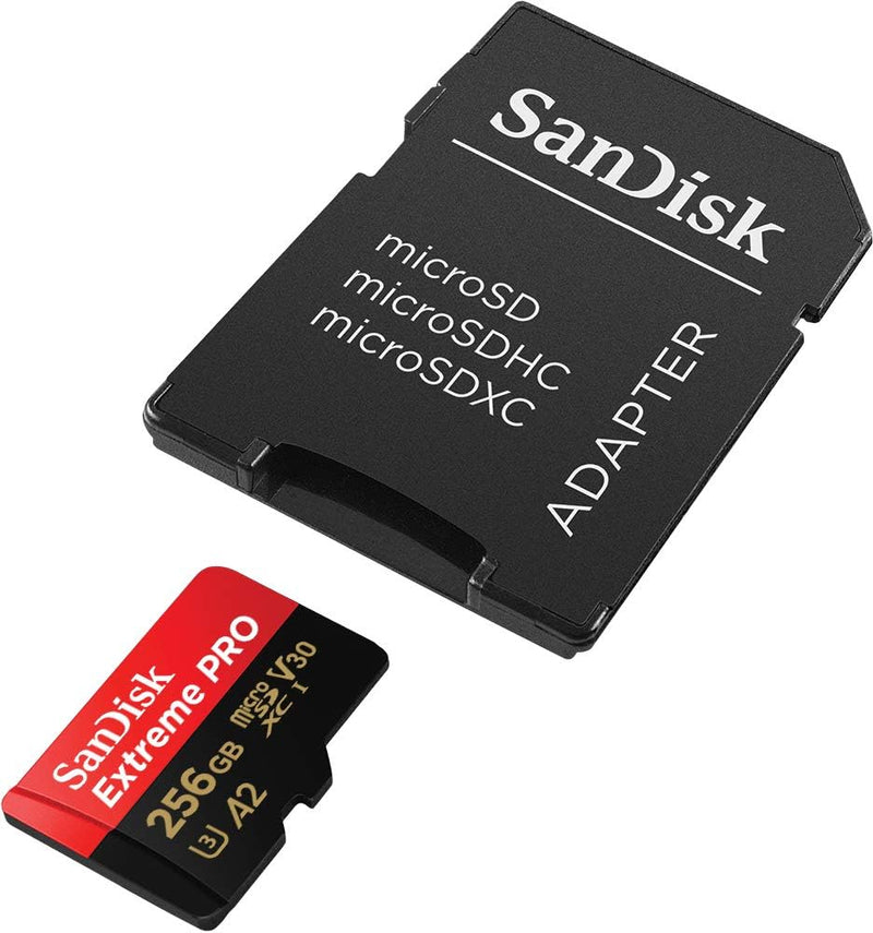 SanDisk 256GB Extreme Pro microSDXC (A2, V30, UHS-I/U3, 200R/140W MB/s) SDSQXCD-256G-GN6MA 772-4529