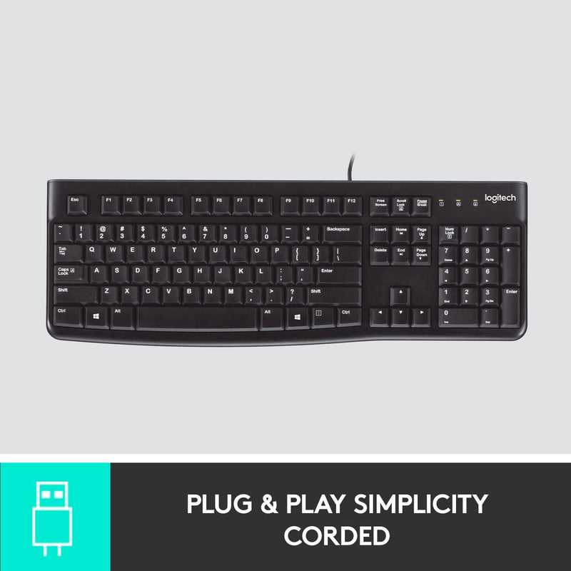 Logitech K120 Wired USB Keyboard (Chinese version) 920-002584 Original licensed 