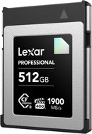 Lexar DIAMOND SERIES 512GB PROFESSIONAL CFexpress™ TYPE B CARD (up to 1900MB/s read, 1700MB/s write) LCXEXDM512G-RNENG