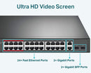 TP-Link TL-SL1226P 24 Port 10/100 Mbps 2 Port Gigabit Unmanaged PoE+ Switch (250W)