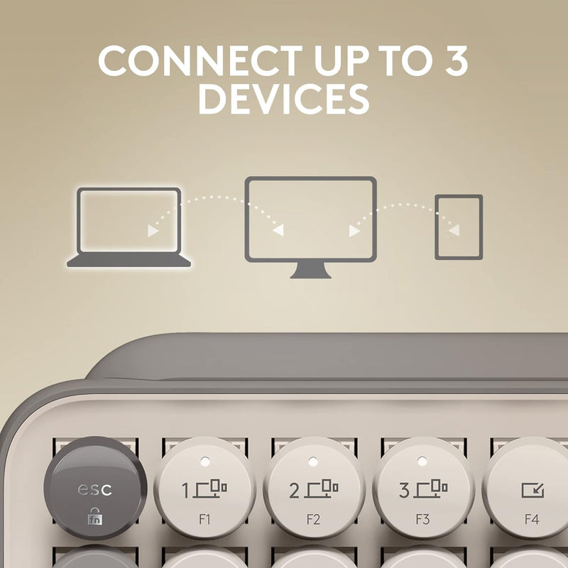 Popkeys Mist Logitech POP KEYS 無線藍牙機械鍵盤 - Mist Grey 霧沙灰 920-011227 原裝行貨