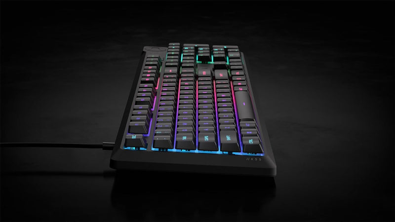 【至抵優惠】Corsair K55 CORE RGB Gaming Keyboard — Black CH-9226C65-NA