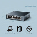 TP-Link TL-SG105S 5-Port Gigabit Desktop Switch (Steel Case) 802.1P/DSCP QoS , IGMP Snooping