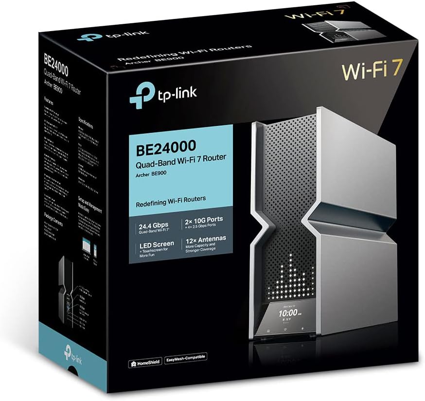 Back Peripherals TP-Link Archer BE900 BE24000 Quad-Band WiFi 7 Router