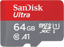 SanDisk 64GB Ultra microSD (CL10 UHS-I A1 Full HD 150MB/s) SDSQUAB-064G-GN6MN 772-4558