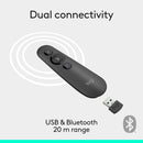 Logitech R500s Presenter 雷射簡報遙控器 - Graphite 石墨灰色
