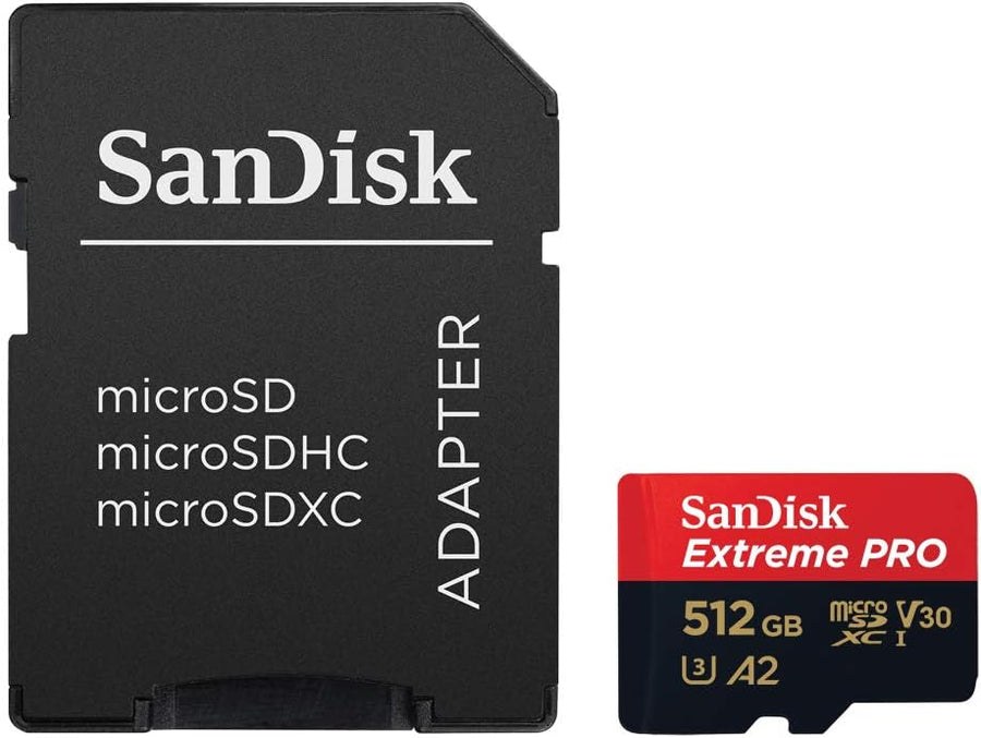 SanDisk 512GB Extreme Pro microSDXC (A2, V30, UHS-I/U3, 200R