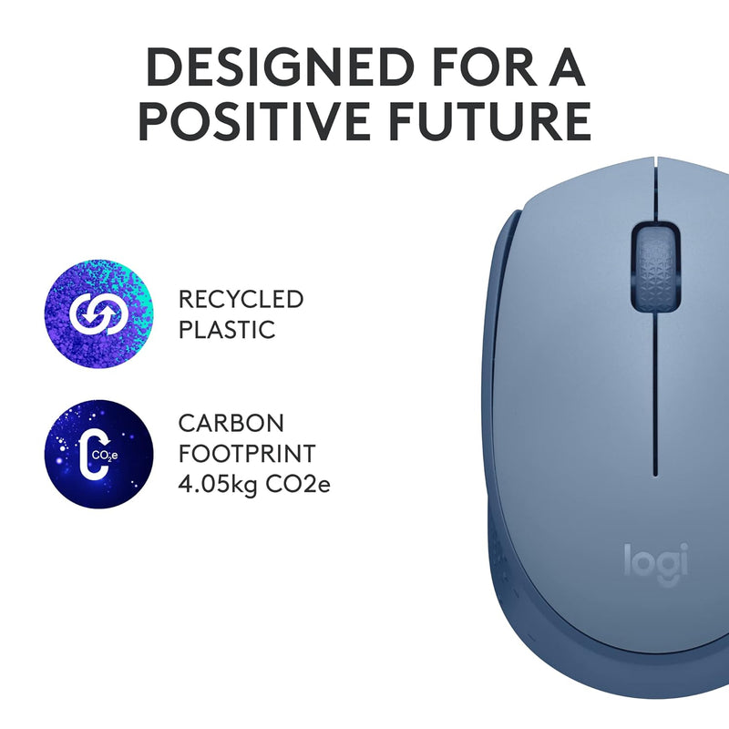Logitech M171 無線滑鼠 - Grey Blue 灰藍色 910-006869 原裝行貨