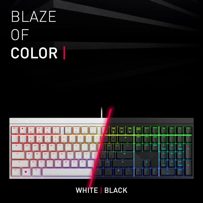 CHERRY MX 2.0S RGB 黑框 機械式鍵盤 (青軸) G80-3821LSAEU-2 (CH-KB-MX2S-RGB-BLK-BLU)
