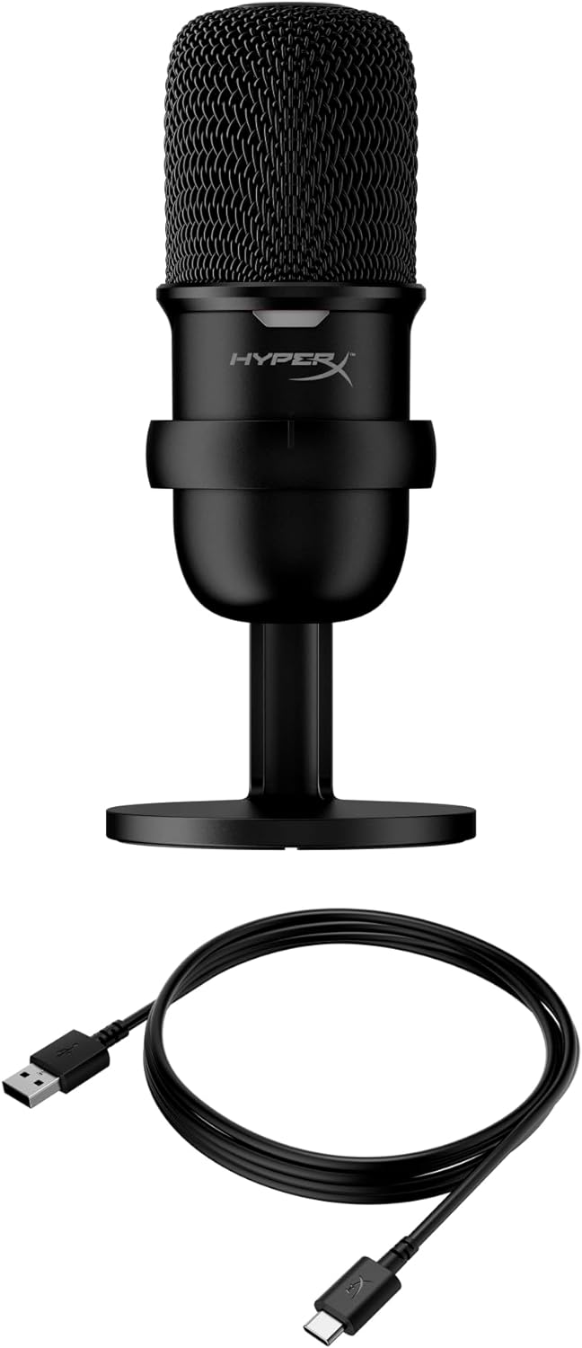 HyperX SoloCast – USB Gaming Microphone (Black) – 4P5P8AA 