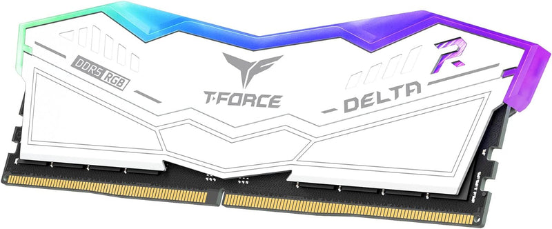 TEAMGROUP 32GB Kit (2x16GB) T-Force Delta RGB D5 White 白色 DDR5 8000MHz Memory FF4D532G8000HC38DDC01 (RM-DR5K32W)