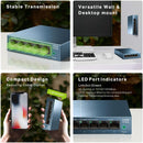 TP-Link LS105G LiteWave 5-Port Gigabit Desktop Steel Switch (DSCP Qos)