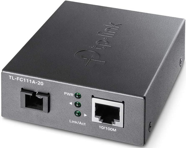 TP-Link TL-FC111A-20 10/100 Mbps RJ45 to 100 Mbps Single-mode SC WDM Bi-Directional Fiber Converter