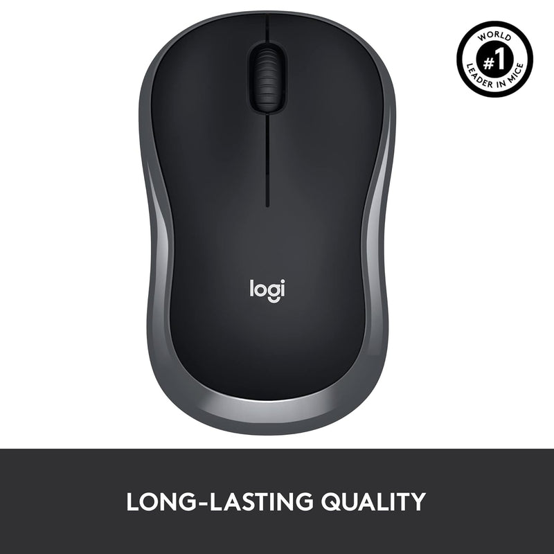 Logitech M185 Wireless Mouse-Fog Gray 910-002258 Original licensed product 