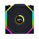 LIAN LI UNI FAN SL Wireless LCD Reverse Blade 反葉 120mm Case Fan - BLACK (12RSLLCD1W1B)