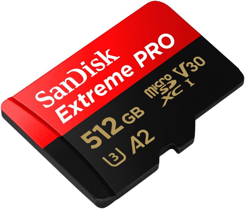 SanDisk 512GB Extreme Pro microSDXC (A2, V30, UHS-I/U3, 200R/140W MB/s) SDSQXCD-512G-GN6MA 772-4530