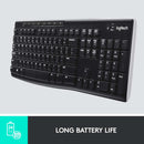 Logitech K270 Wireless Keyboard 無線鍵盤 (English Version) - Black 黑色 920-003057 原裝行貨