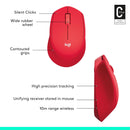 Logitech Silent Plus M331 Wireless Mouse 靜音無線滑鼠 - Red 紅色 910-004918 原裝行貨