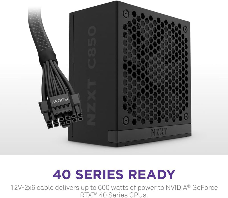 NZXT 850W C850 Gold ATX3.1 80Plus Gold Full Modular Power Supply (PA-8G2BB-UK) 