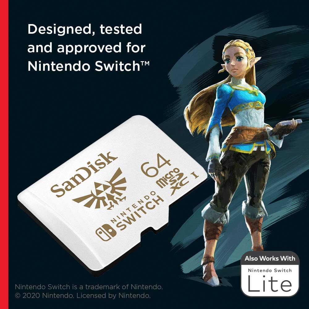 SanDisk 64GB for Nintendo Switch 100MB/s(R) 60MB/s(W) SDSQXAT-064G-GNC