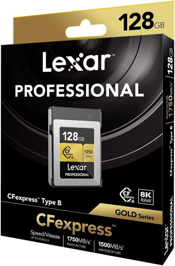 Lexar GOLD SERIES 128GB PROFESSIONAL CFexpress™ TYPE B CARD (up to 175