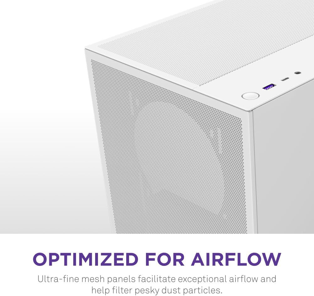 NZXT H5 FLOW RGB (2024) White 白色 Tempered Glass ATX Airflow Case