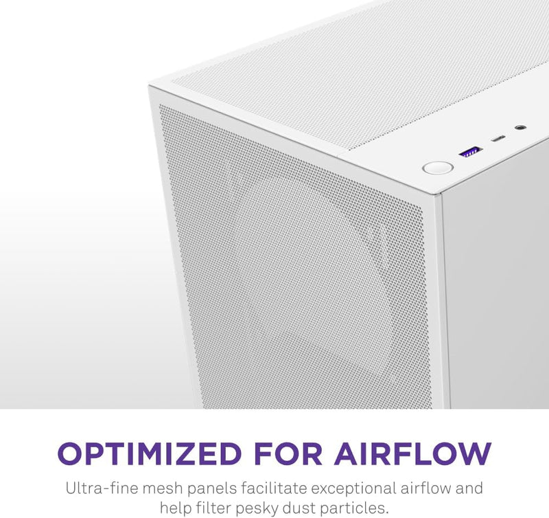 NZXT H5 FLOW RGB (2024) White 白色 Tempered Glass ATX Airflow Case CC-H52FW-R1
