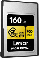 Lexar GOLD Series 160GB Professional CFexpress™ Type A Card (up to 900MB/s read, 800MB/s write) LCAGOLD160G-RNENG