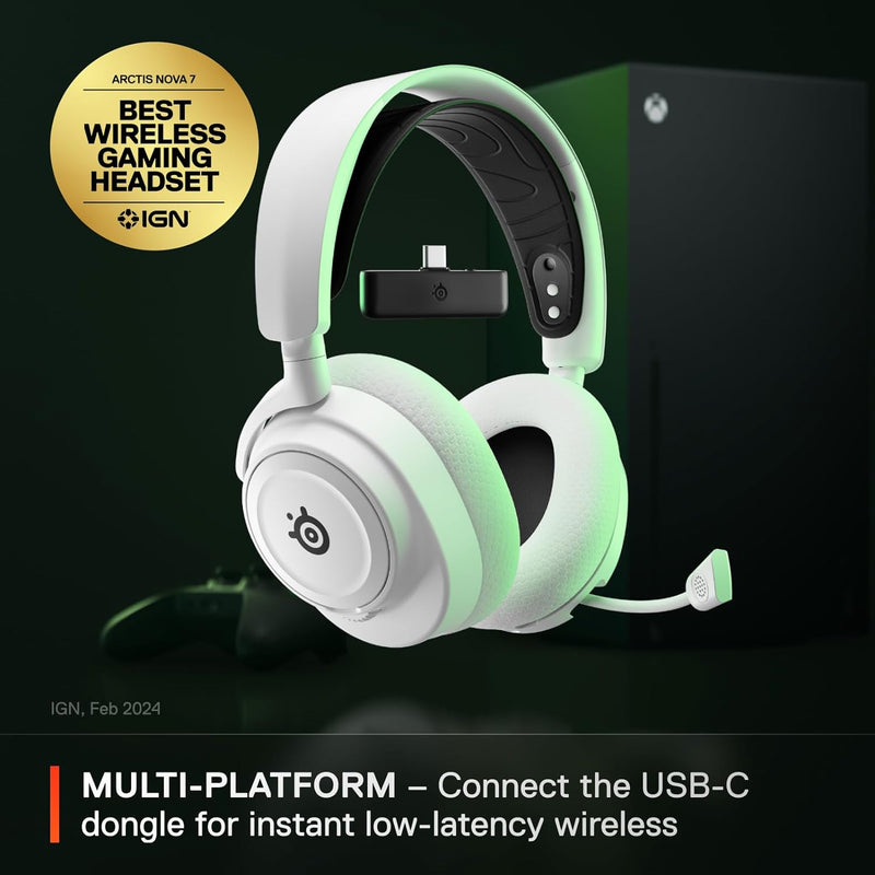 SteelSeries Arctis Nova 7X White (White) Multi-Platform Premium Wireless Xbox Gaming Headset (61567)