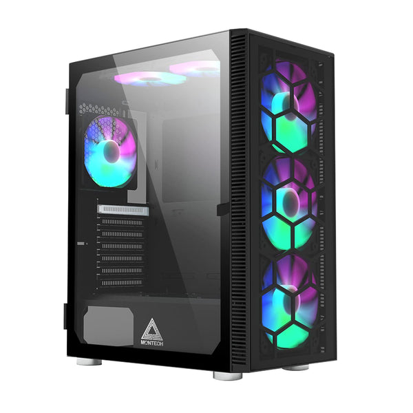 MONTECH X3 MESH Black ARGB Tempered Glass ATX Case MO-CA-X3-MESH-BK